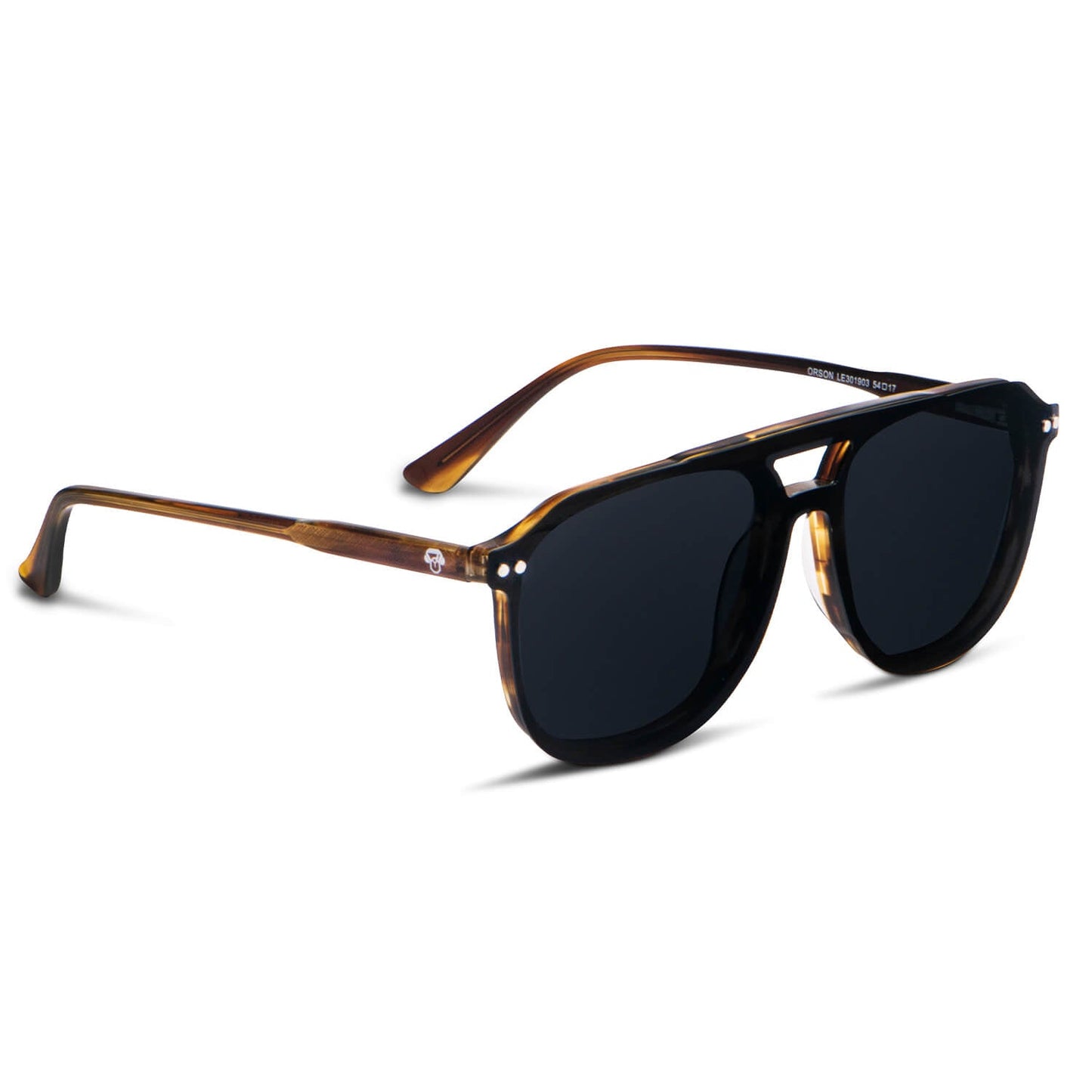 anteojos o marcos opticos ovalados amarillos sobre lente clip sol iman polarizado para hombre y mujer vista frontal #color_yellow