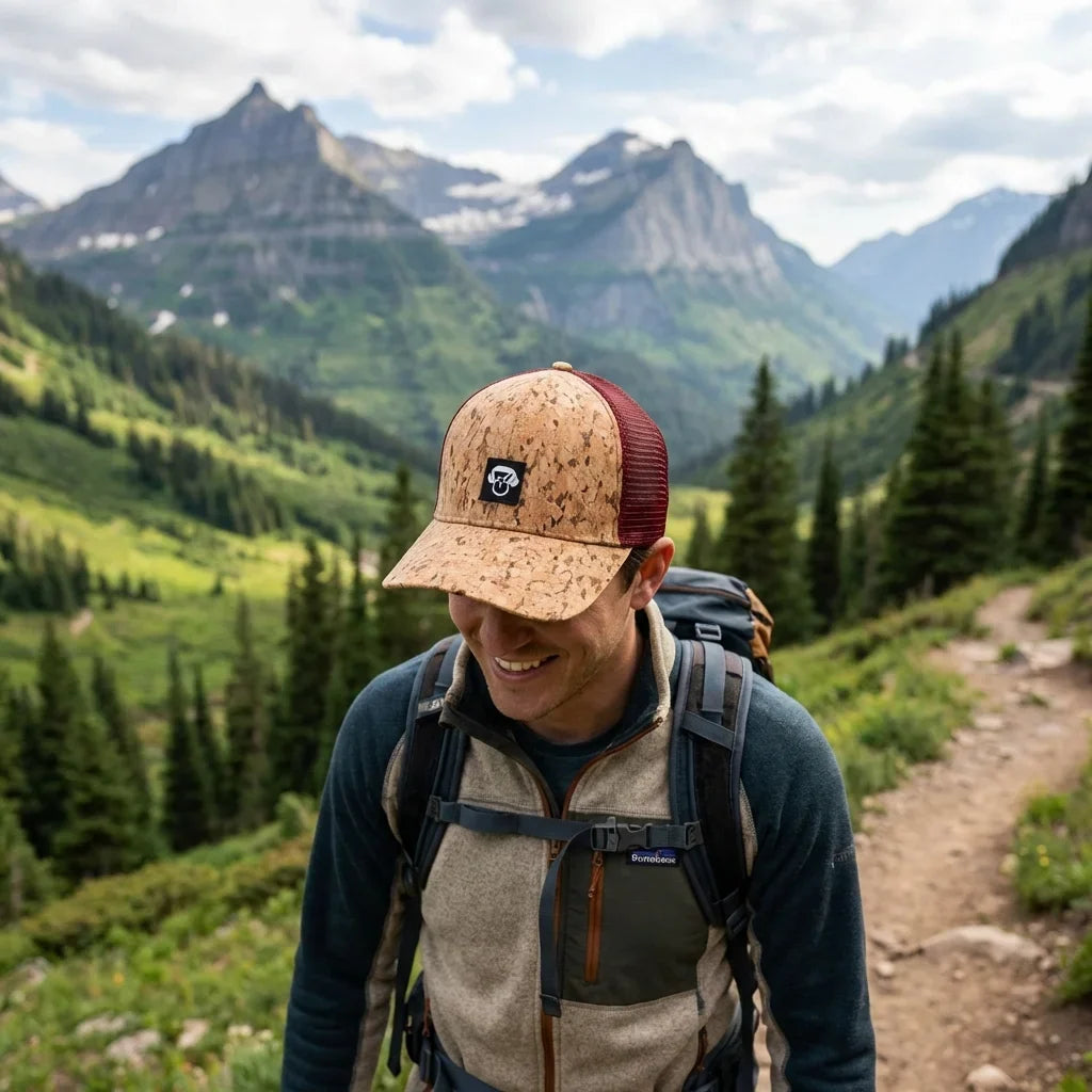 Gorro de corcho ecológico hiking montaña naturaleza Bonoboss
