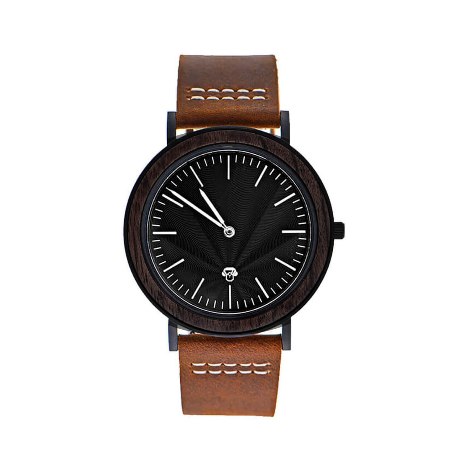 Toki Ébano BlackWave Café reloj vista frontal diseño universal