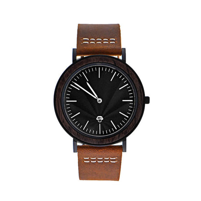 Toki Ébano BlackWave Café reloj vista frontal diseño universal