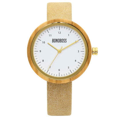 Frontal Pingueral Olivo reloj de madera correa intercambiable