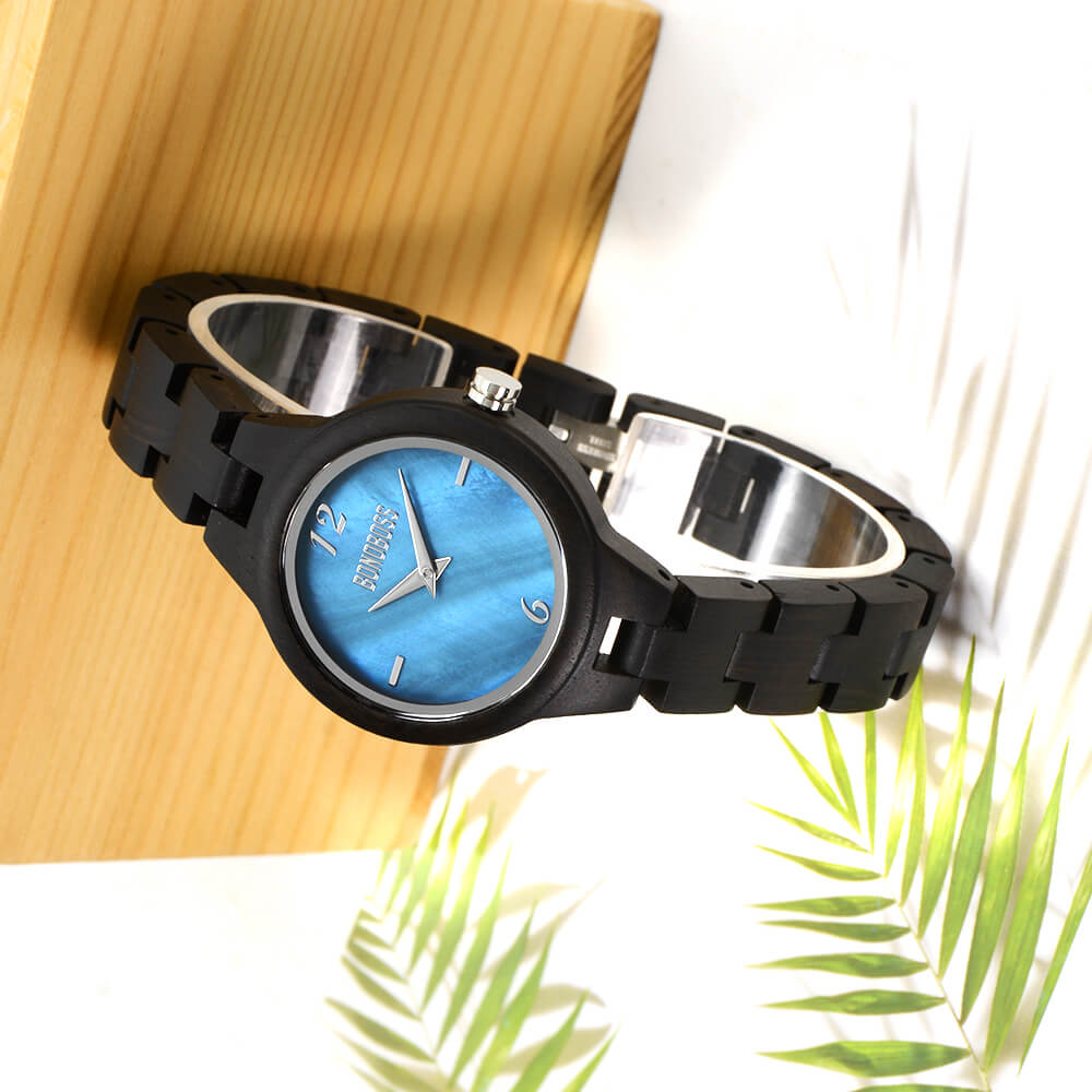Vista frontal Zapallar Sándalo Nácar Natural relojes hombre color