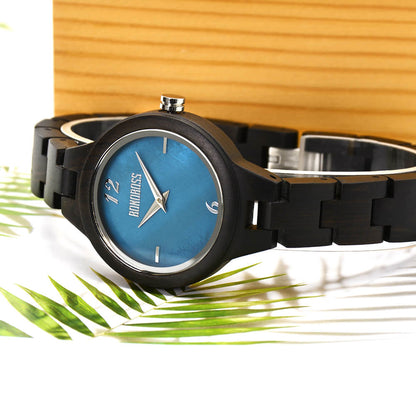 Zapallar Sándalo Nácar Natural relojes mujer de frente con resistente al agua