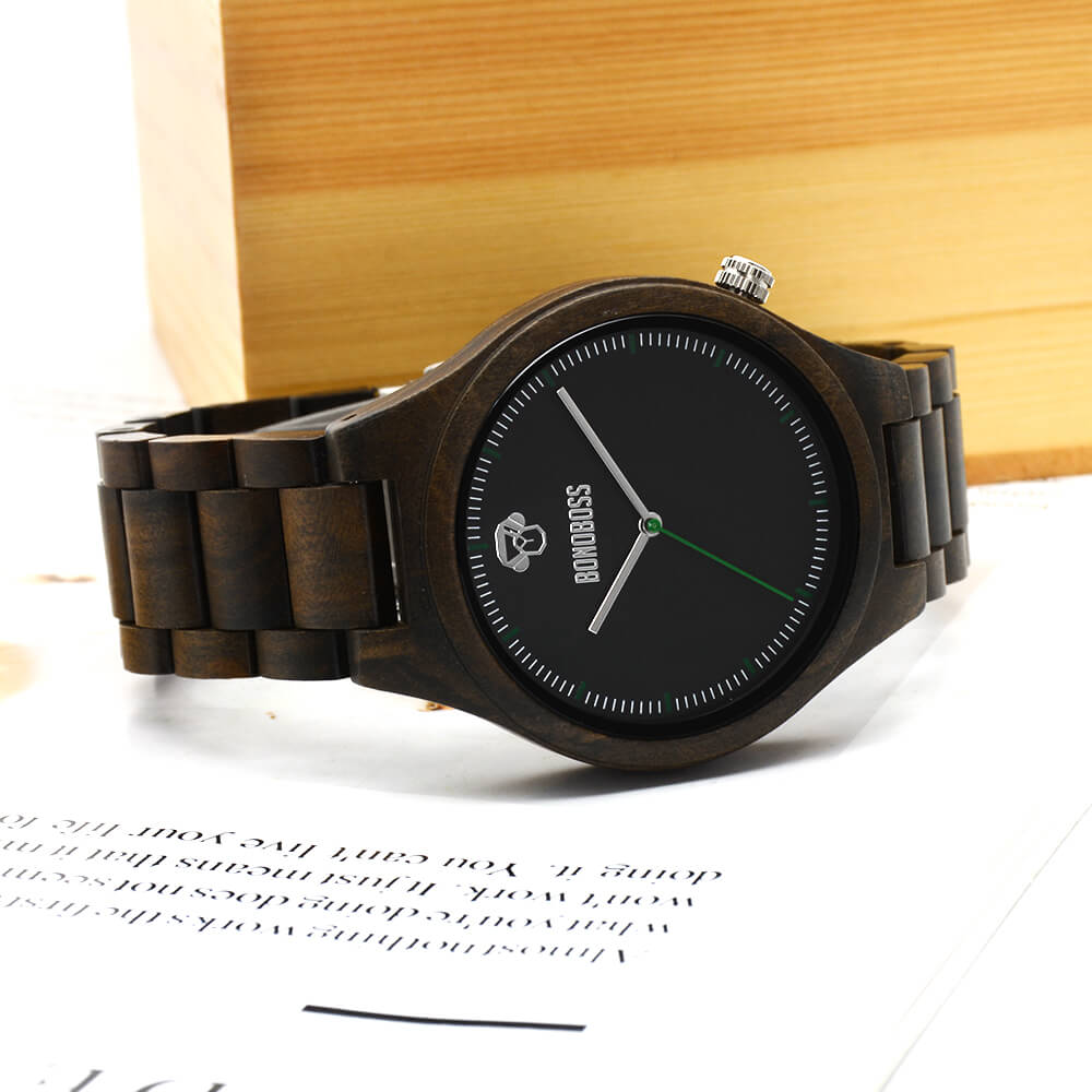 Vista frontal Hicka Sándalo relojes hombre color