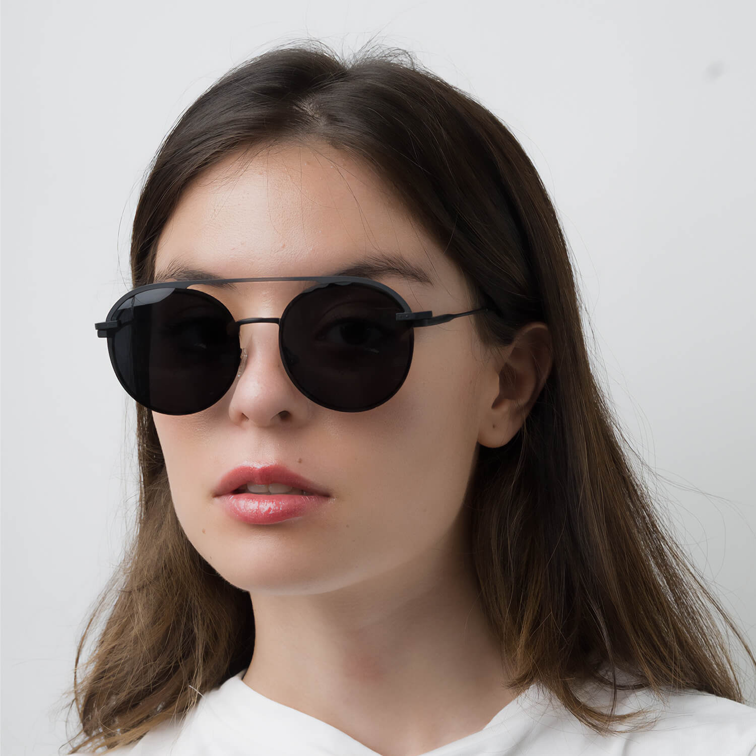 Frontal Round Clip Sol clip de sol polarizado rosa palo filtro luz azul #color_rosado