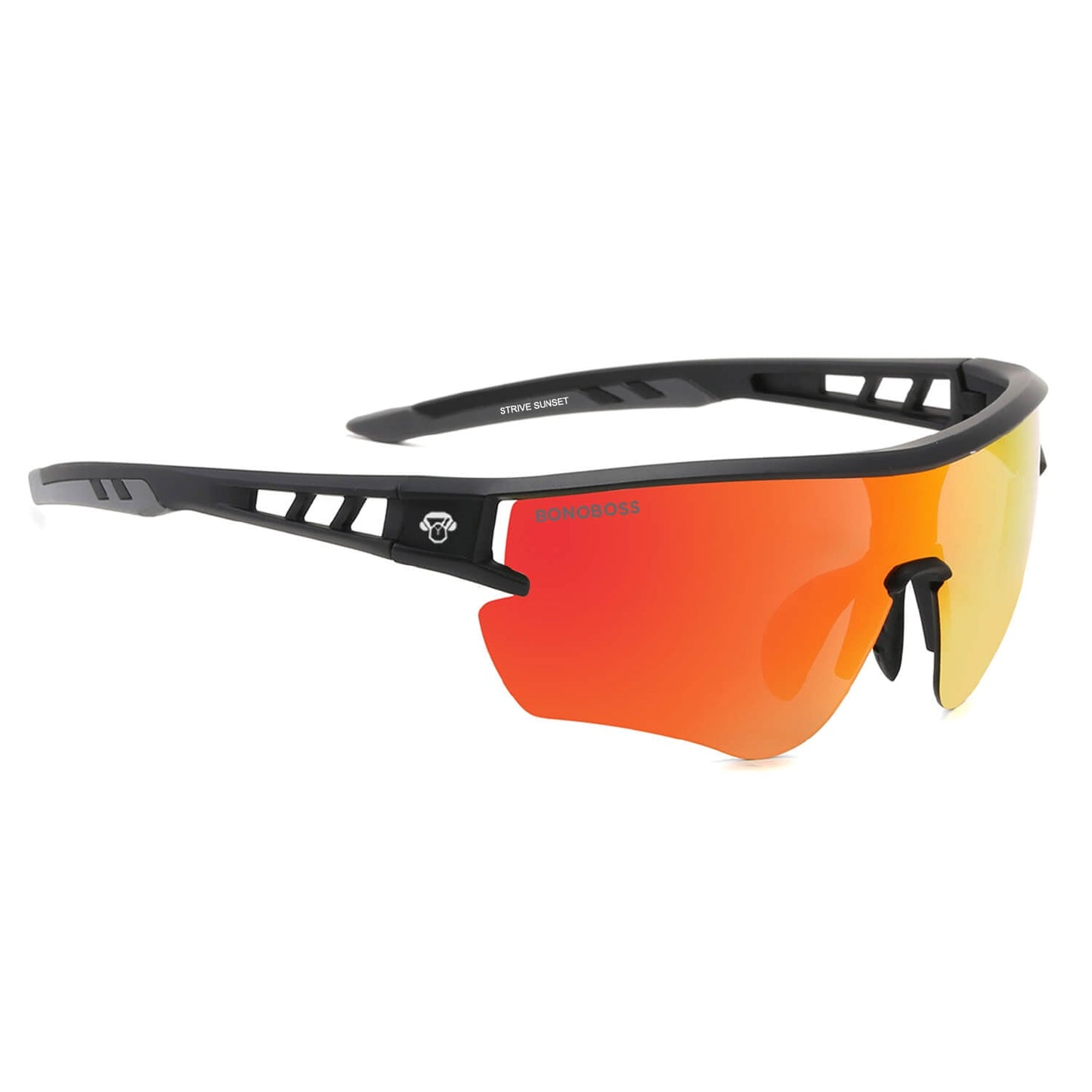 lentes anteojos de sol polarizados deportivos de acetato para hombre y mujer color negro cristal rojo  reflectante #color_rojo