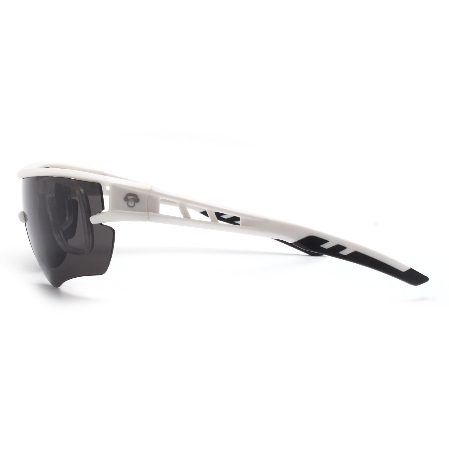 lentes anteojos de sol polarizados deportivos de acetato para hombre y mujer color blanco  cristal negro reflectante #color_blanco