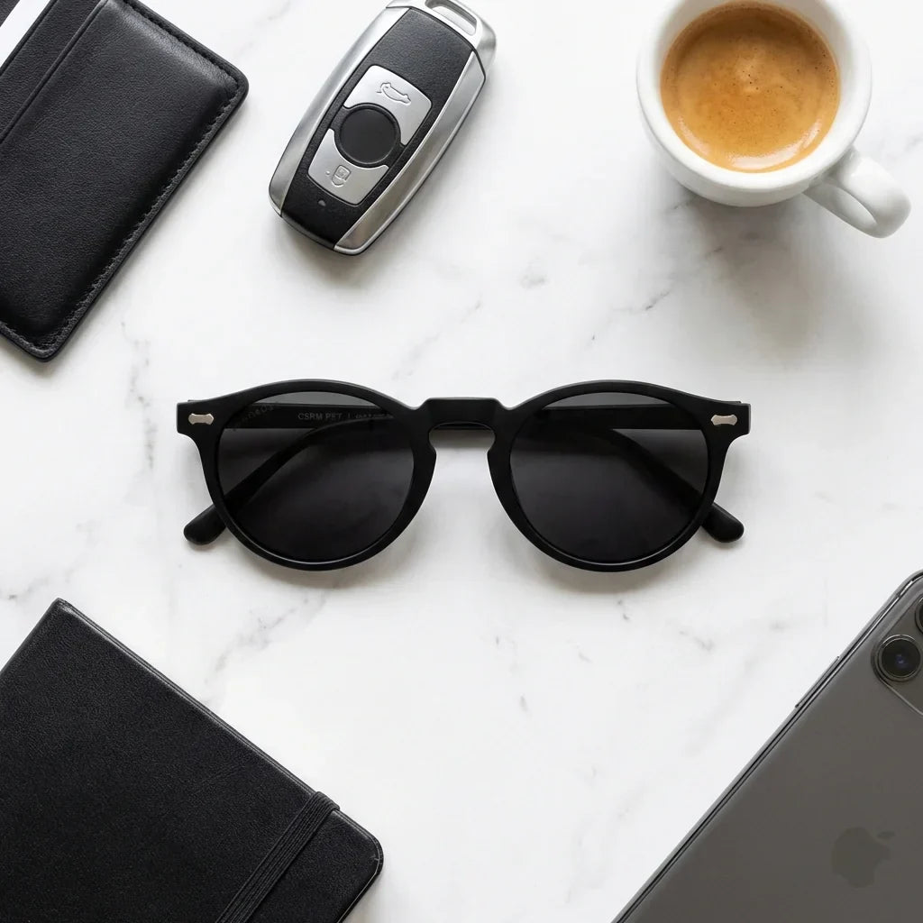 Frontal Temuco RPET gafas de sol dark classic plástico reciclado #color_dark