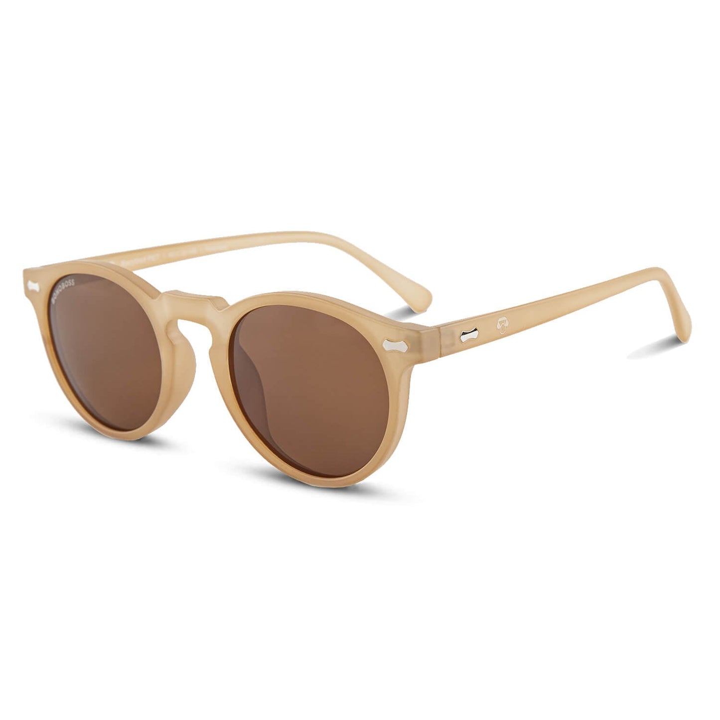 Frontal Temuco RPET lentes de sol hombre café chocolate plástico reciclado #color_brown