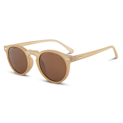 Frontal Temuco RPET lentes de sol hombre café chocolate plástico reciclado #color_brown