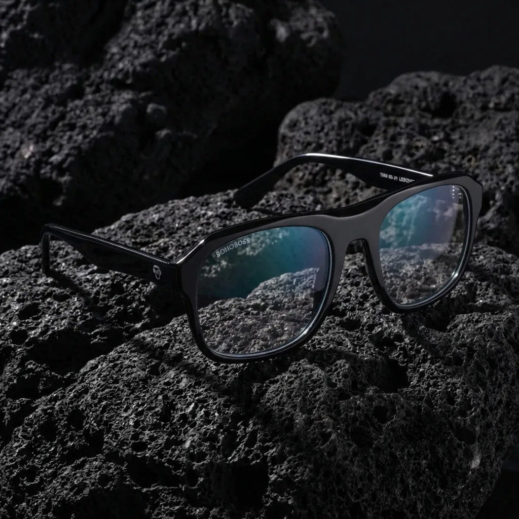 Tom lentes ópticos negro vista frontal para hombre y mujer #color_negro