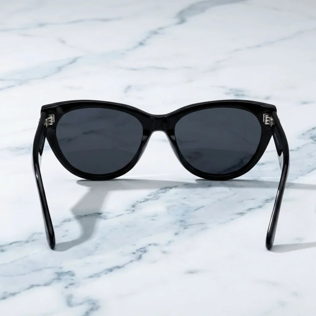 Vesta lentes ópticos negro marmol blanco frontal Bonoboss #color_negro