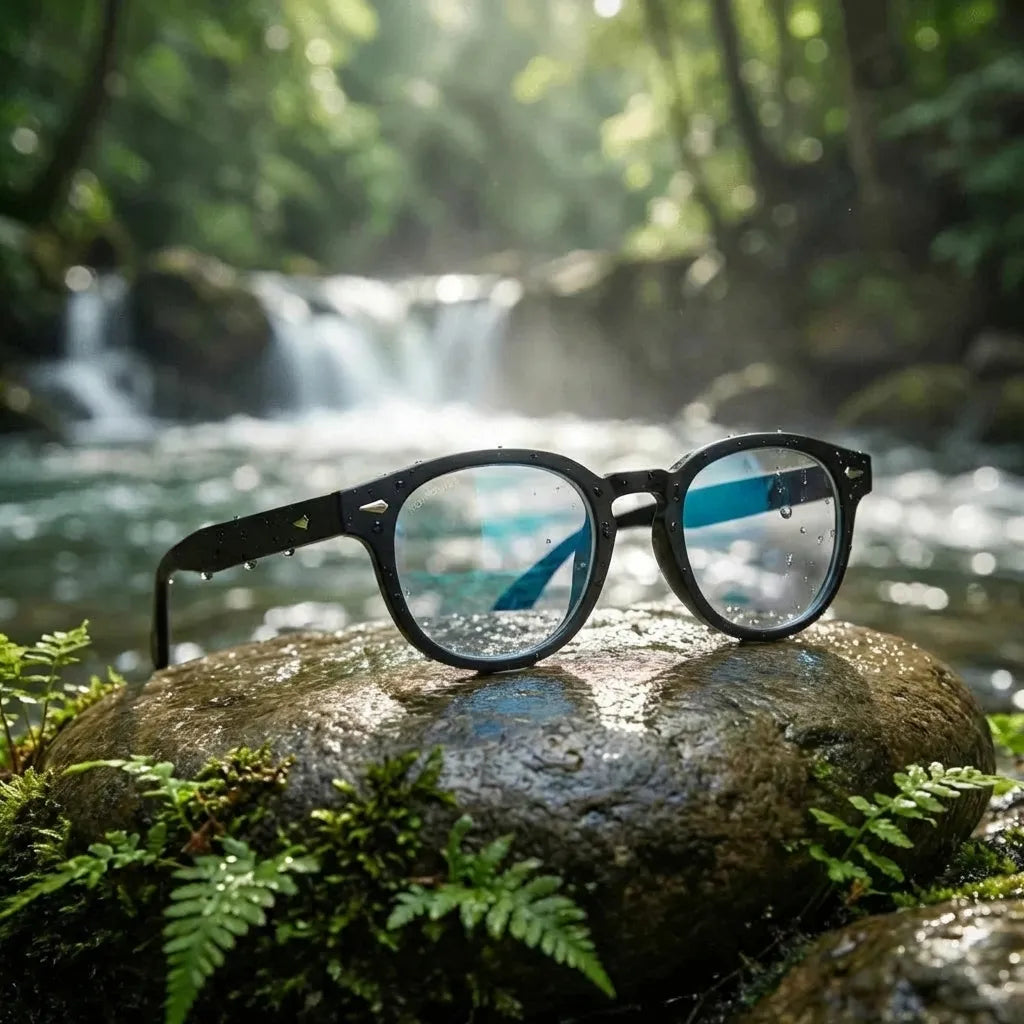 Lentes opticos Waimea RPET espejado-azul antirreflex receta optica Bonoboss #color_negro