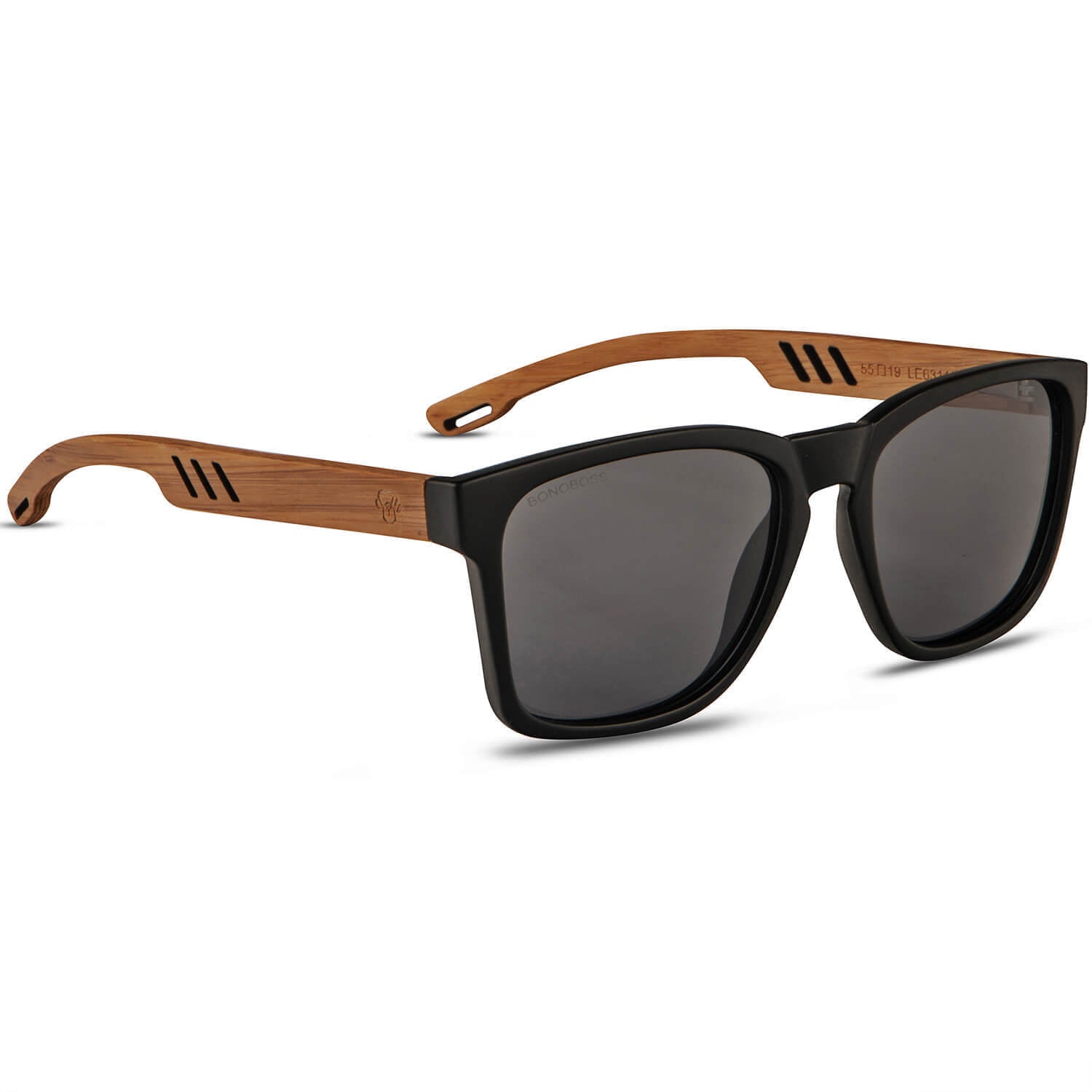anteojos de sol rectangulares polarizados negros para hombre y mujer con lentes de color negro #color_negro