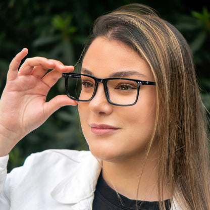 Zeus Clip Sol lentes con imán negro diseño frontal para mujer #color_negro