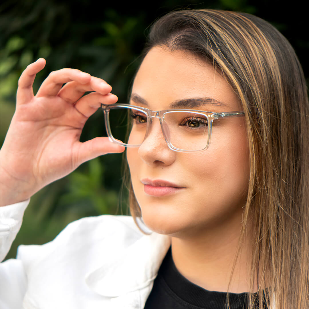 Zeus Clip Sol sobrelentes transparente vista frontal para mujer #color_transparente